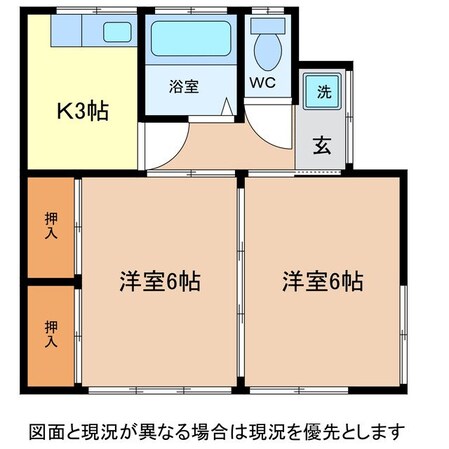 大井荘2号棟の物件間取画像